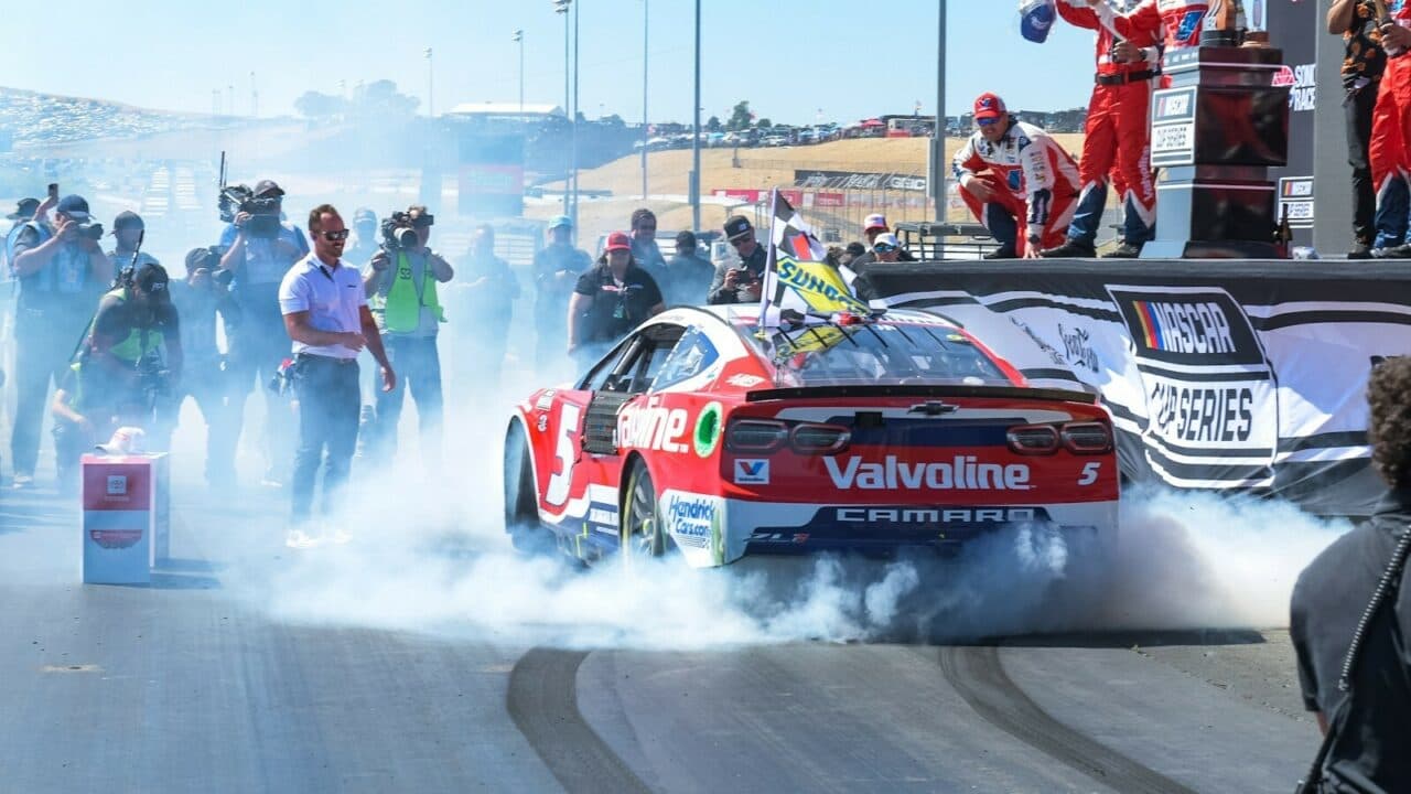 hero image for Kyle Larson Collects Third Win of 2024 After Late Charge at Sonoma
