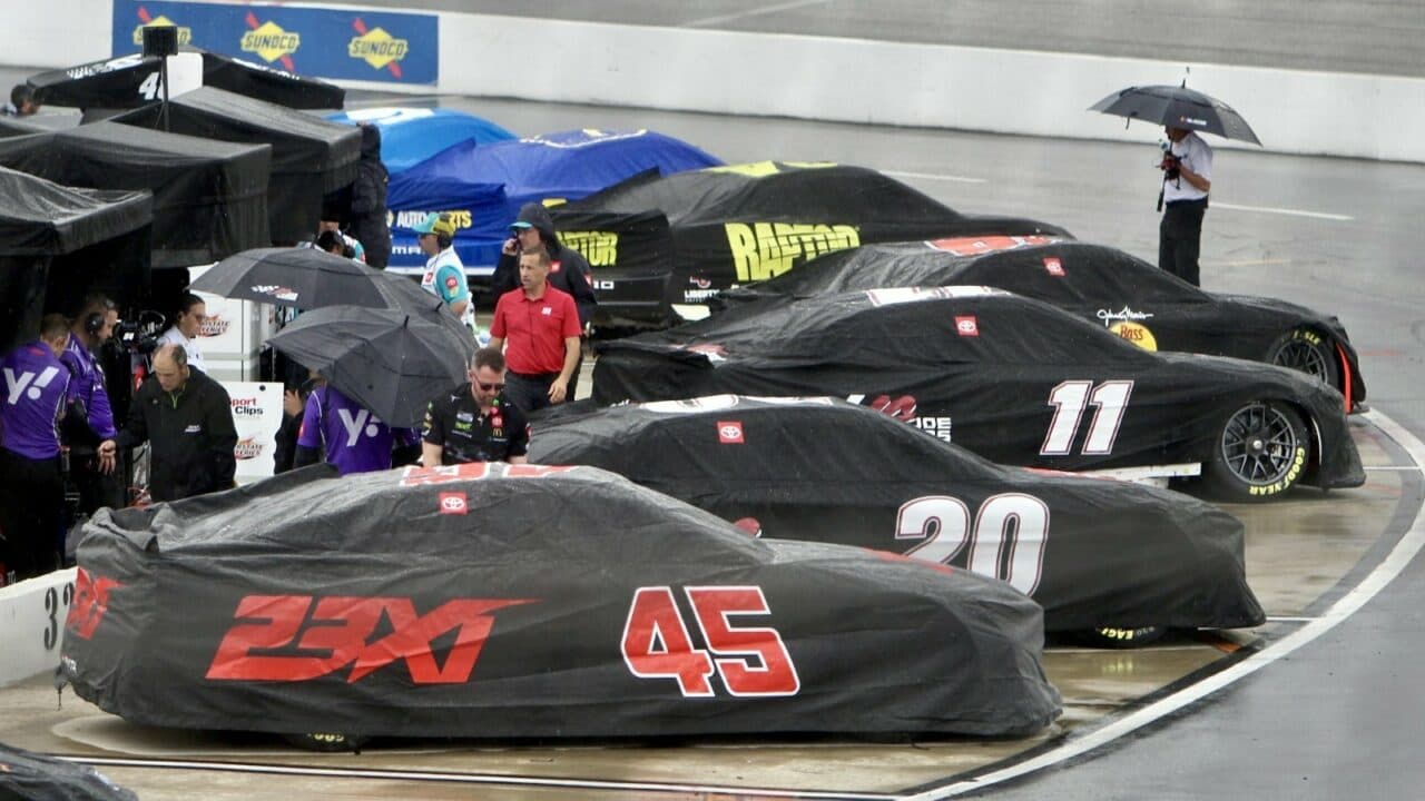 hero image for NASCAR All-Star Qualifying and Pit Crew Competition Postponed to Saturday at 11:40 AM ET