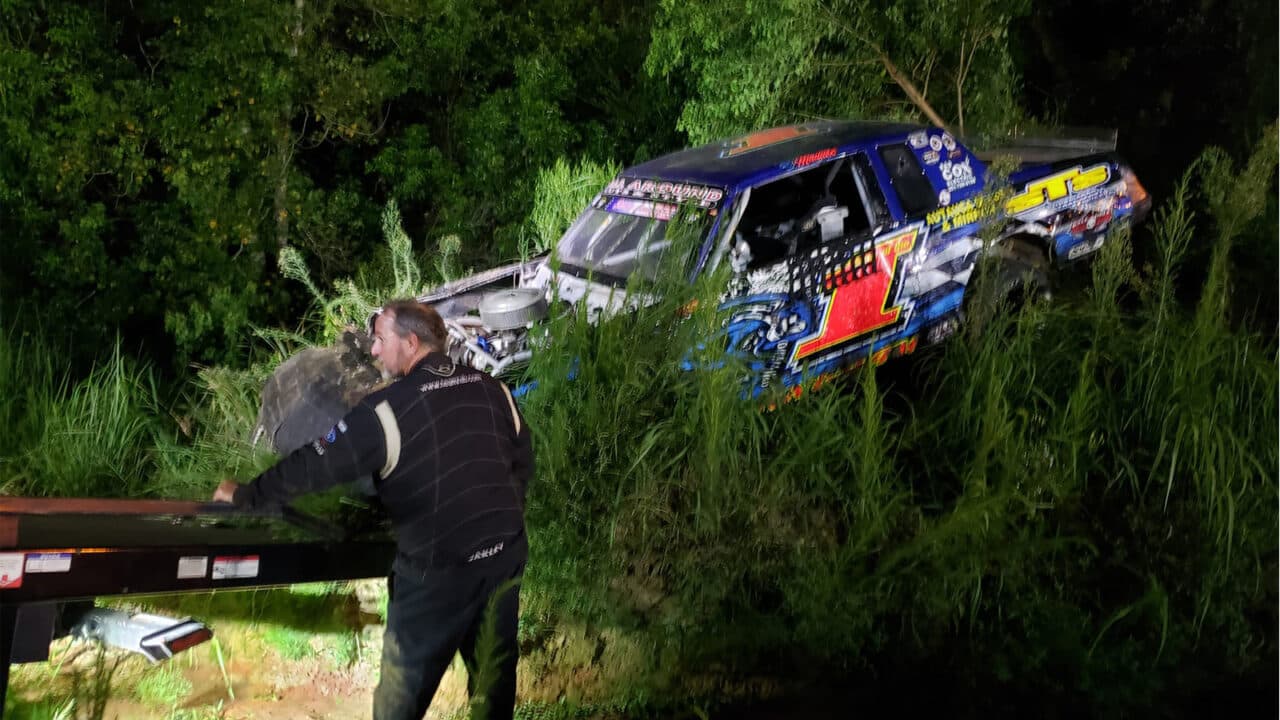 hero image for Sportsman Drivers Crash Into the Woods In Wild Mobile Incident