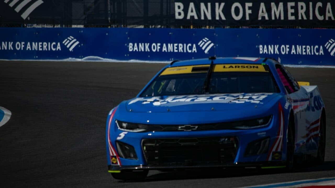 hero image for Kyle Larson's Path to Round of 8 Muddied by Practice Crash at Charlotte ROVAL