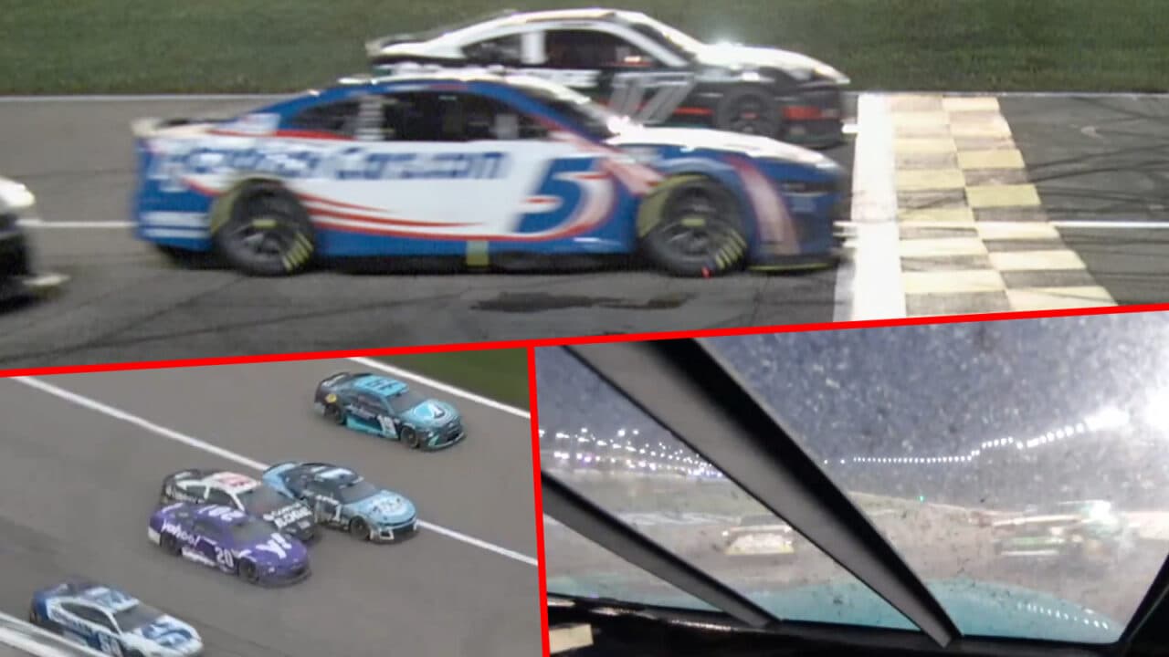 hero image for Video Highlights: All of the Big Moments From an Electric NASCAR Cup Race at Kansas