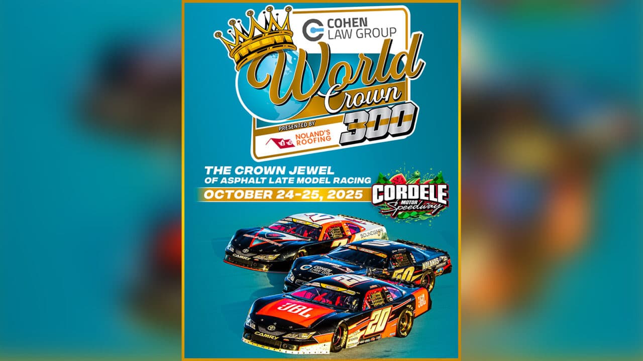 hero image for Cohen Law Group to Title the World Crown 300 at Cordele Motor Speedway