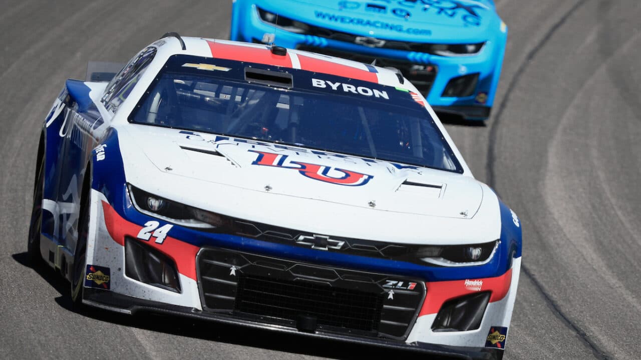 hero image for William Byron Maintains Composure to Escape Kansas with Podium Finish