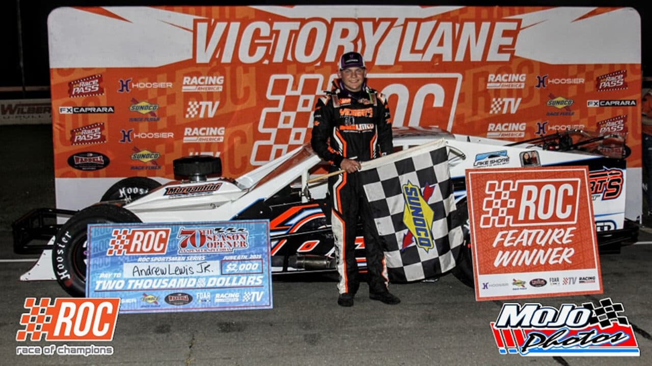 hero image for Andrew Lewis, Jr. Scores First RoC Sportsman Win at Spencer