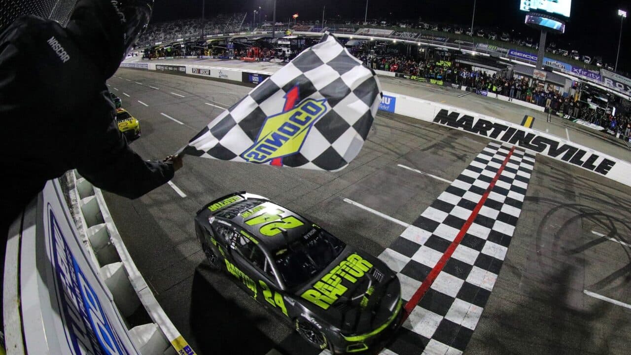 hero image for William Byron Takes Iconic 24 Back to Martinsville Victory Lane