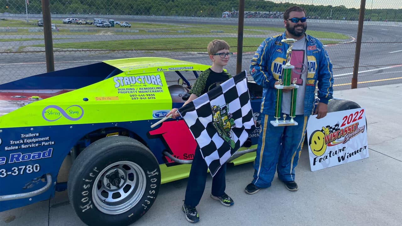 hero image for Chadbourne Notches Milestone Win at Wiscasset Speedway