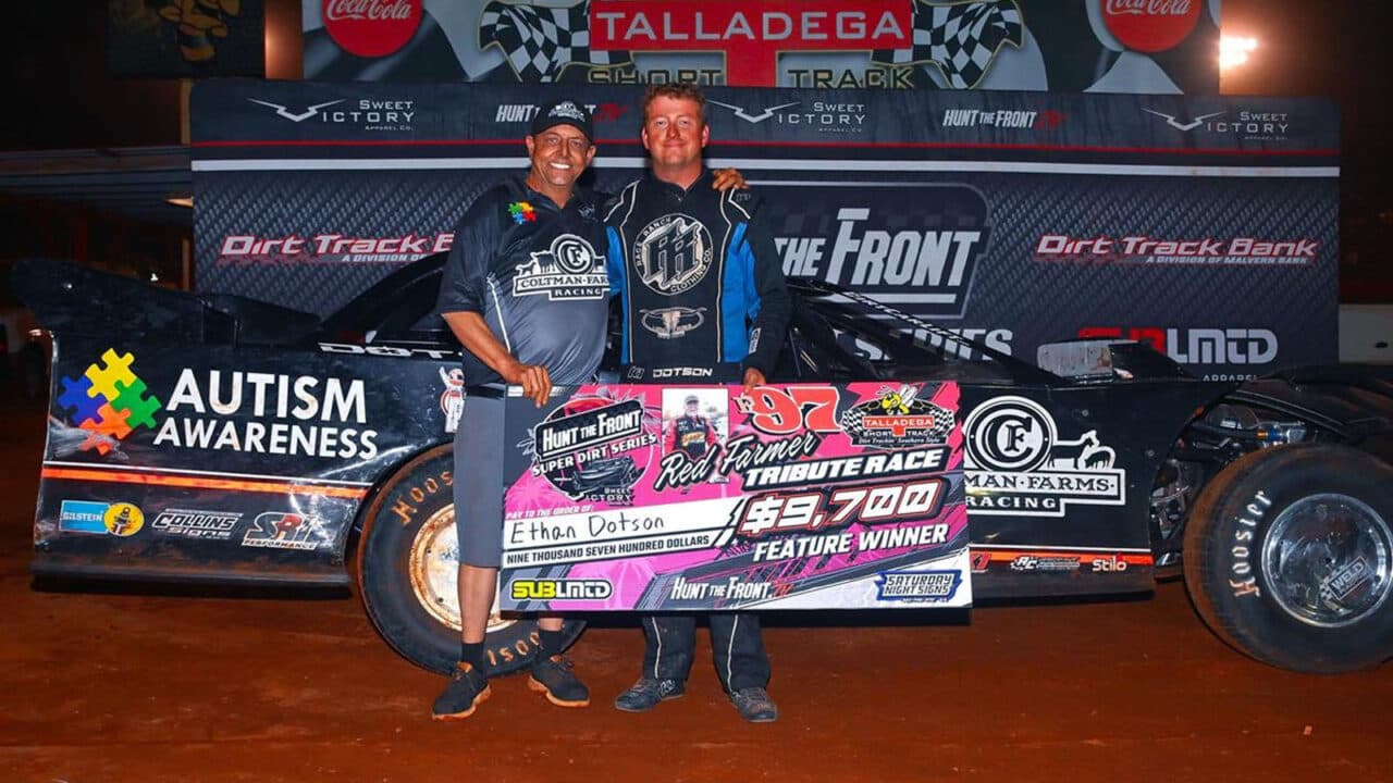 hero image for Ethan Dotson, Coltman Farms Racing Win Red Farmer Tribute Race at Talladega Short Track