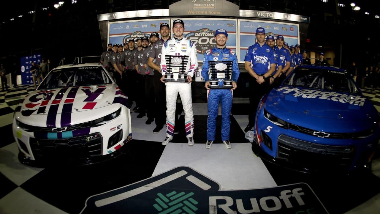 hero image for Kyle Larson Earns Daytona 500 Pole