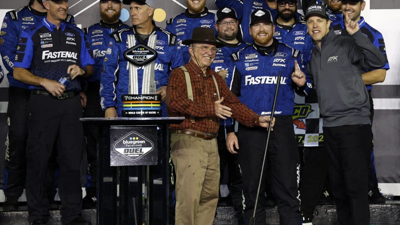 hero image for Brad Keselowski, Chris Buescher Complete RFK Daytona Duel Sweep