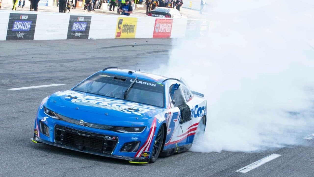 hero image for Strategy Call Nets Kyle Larson Martinsville Victory; Second Win of 2023
