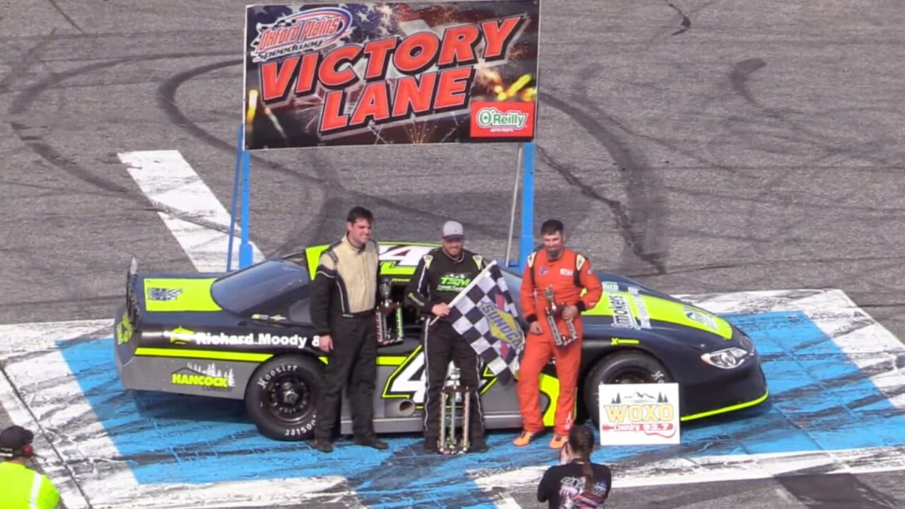 hero image for Trevor Sanborn Takes Oxford Opening Day Super Late Model Victory