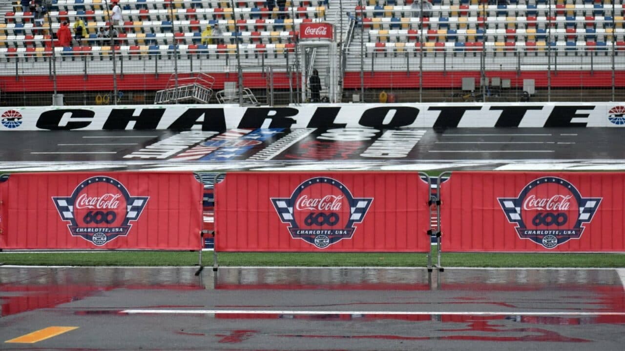 hero image for NASCAR Cup Series Coca-Cola 600 Postponed Until Monday at 3 PM ET Due to Weather