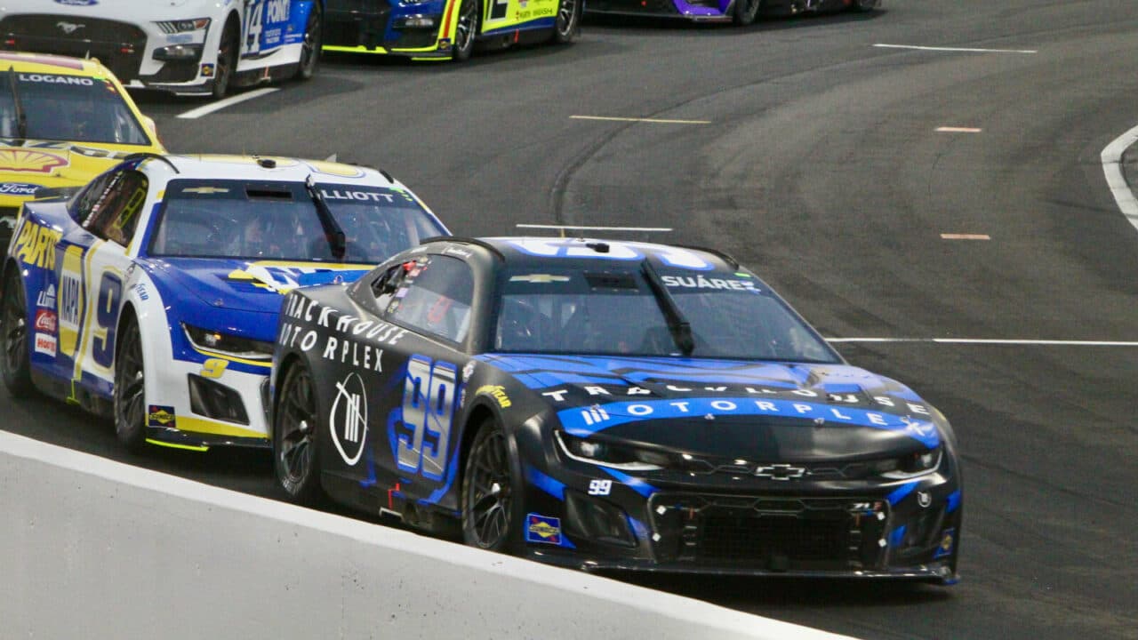 hero image for Daniel Suarez Wins NASCAR All-Star Race Heat 1 at North Wilkesboro