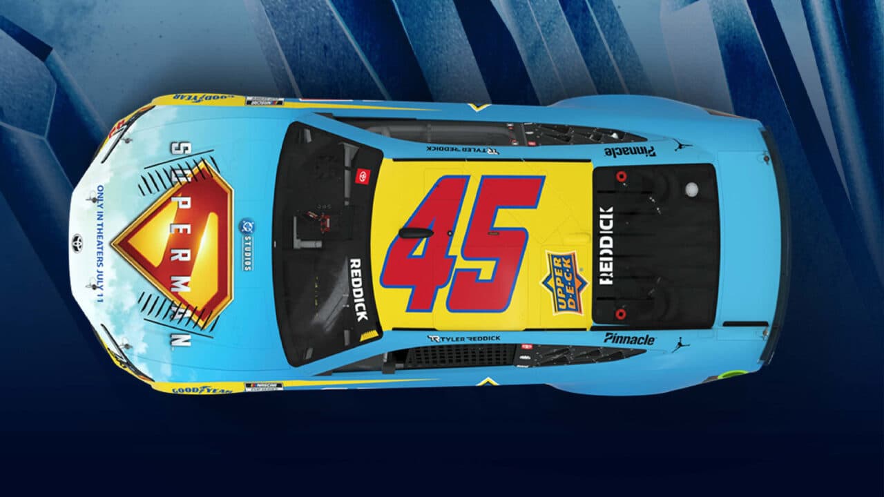 hero image for Tyler Reddick Carrying Superman Scheme at EchoPark Speedway With Upper Deck Partnership