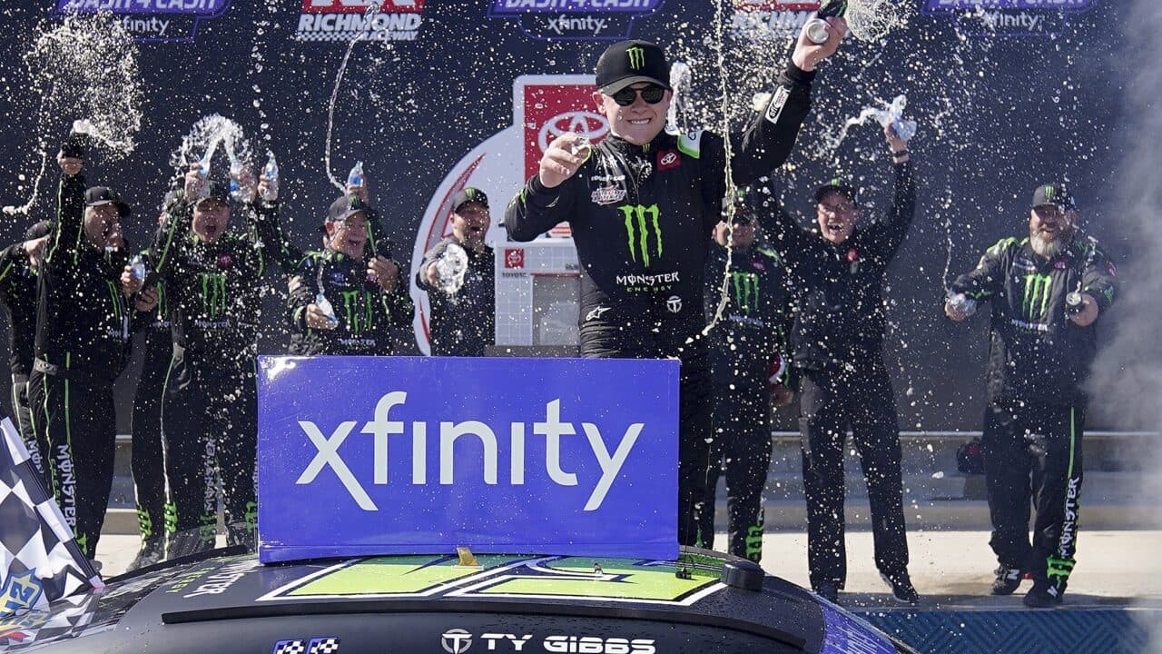 hero image for Ty Gibbs Pushes Past John Hunter Nemechek at Richmond