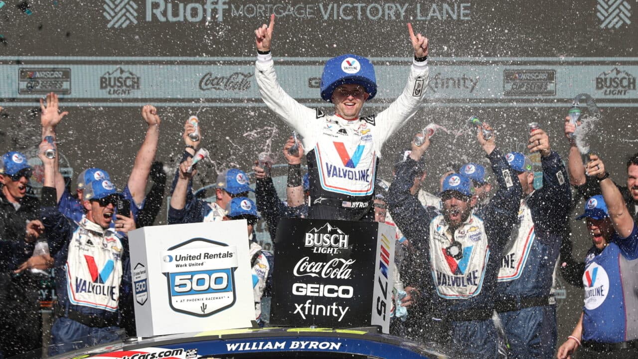 hero image for William Byron Goes Back-to-Back With Phoenix Win; Scores Second-Straight Overtime Win