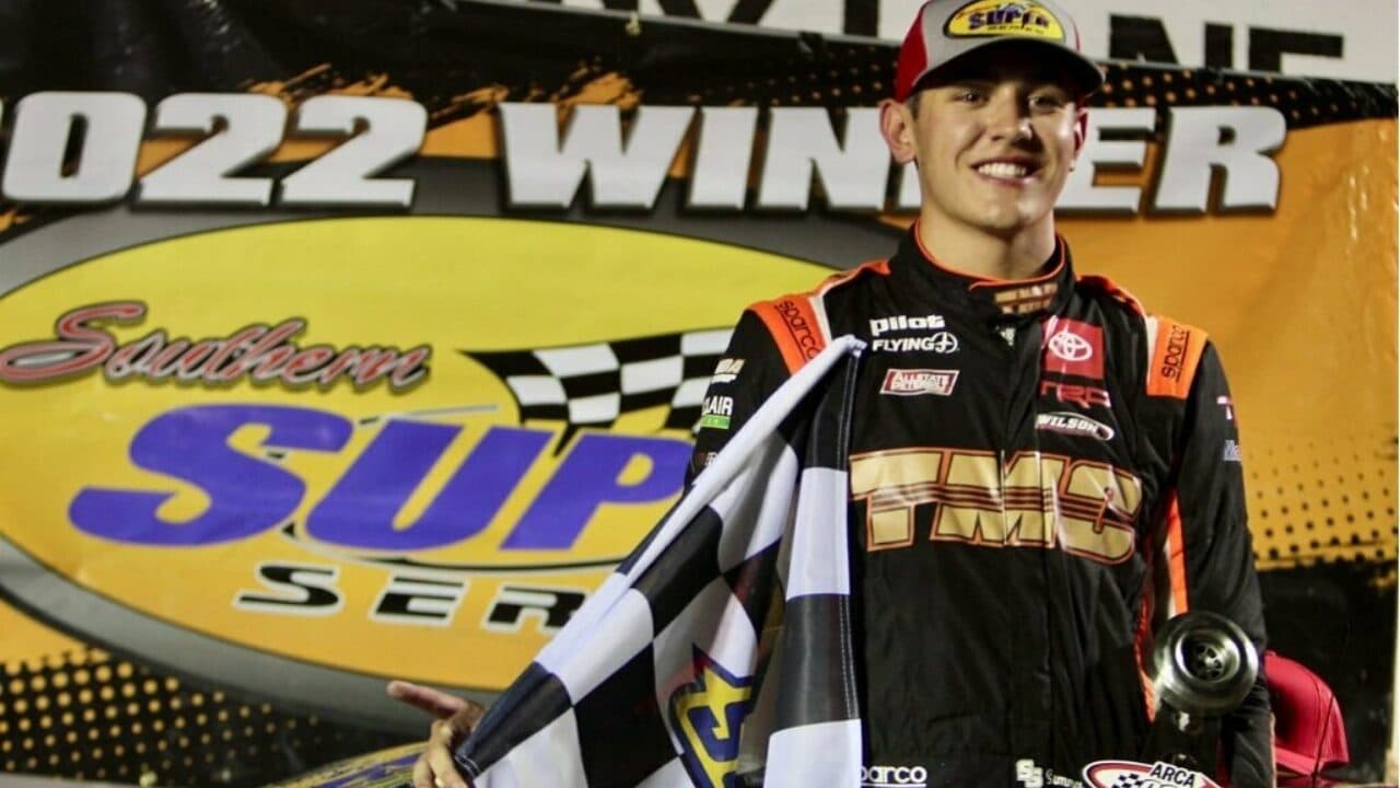 hero image for Sammy Smith Takes Super Late Model Racetrack Revival Victory