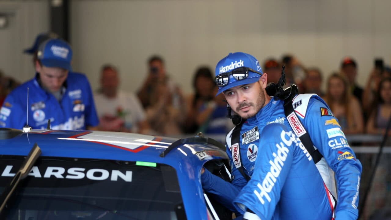 hero image for Kyle Larson Rockets to Pole for Sunday's NASCAR Cup Race at Phoenix; Full Starting Lineup