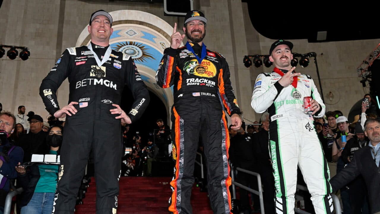hero image for Martin Truex Jr. Emerges Victorious in Crash-Filled Busch Light Clash at LA Memorial Coliseum