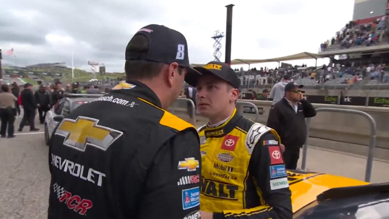 hero image for We've Got Beef: Kyle Busch Confronts Christopher Bell After COTA Race