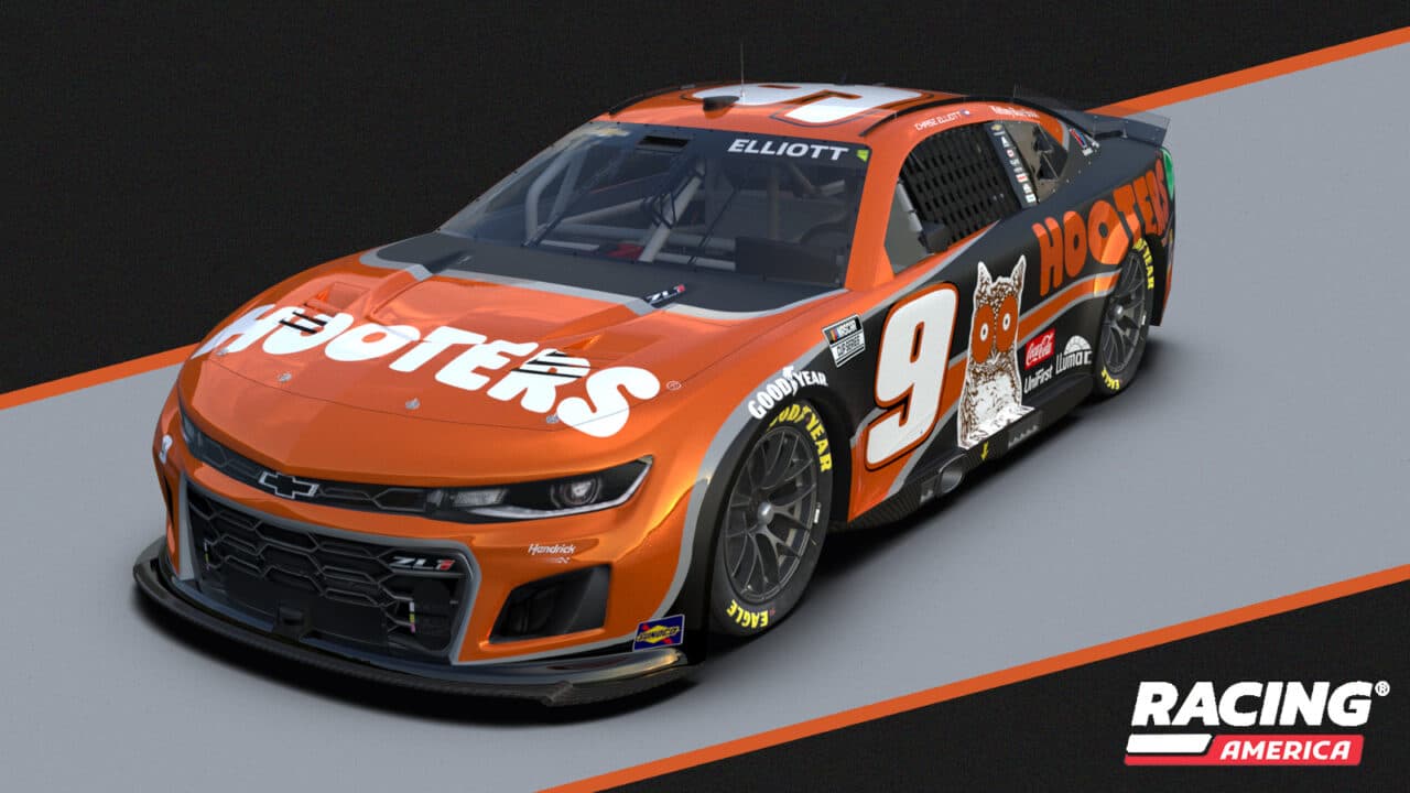 hero image for Hooters Unveils Newly-Designed Paint Scheme for Chase Elliott in 2024