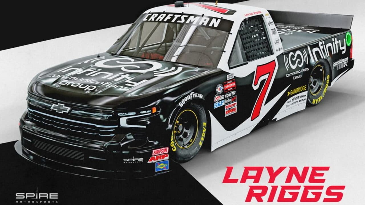 hero image for Layne Riggs to Pilot No. 7 Spire Motorsports Truck at Lucas Oil IRP