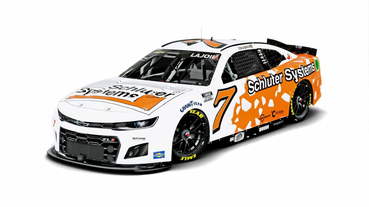 hero image for Schluter Systems Sponsoring Corey LaJoie, Spire Motorsports in Four Cup Races