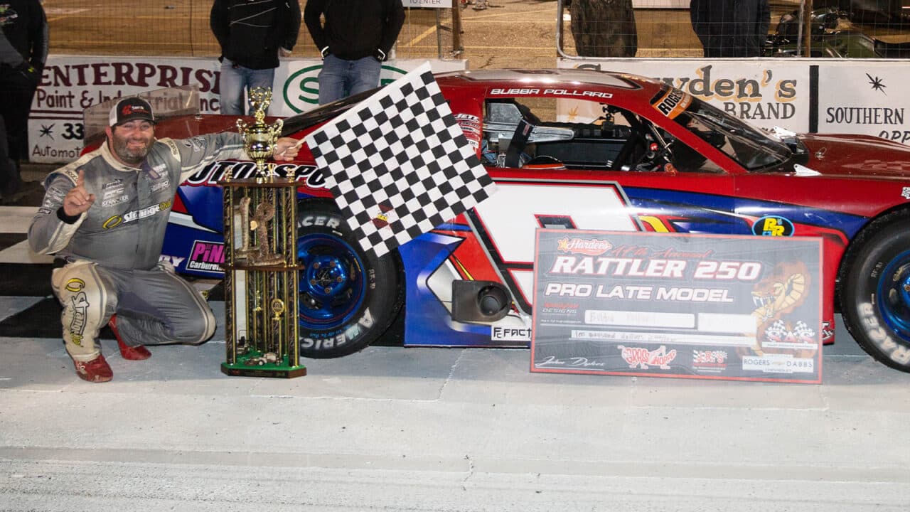 hero image for Different Team, Same Bubba Pollard in Pro Late Model Rattler 125