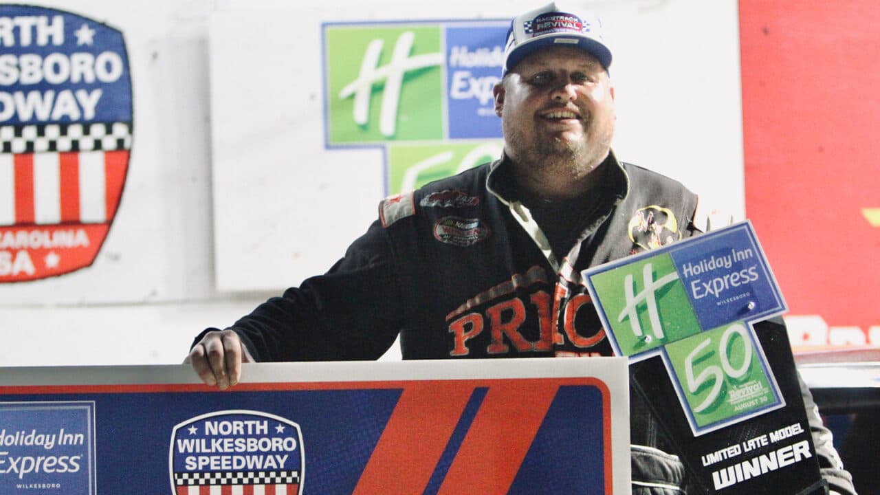 hero image for Chris Chapman Wins Limited Late Model Thriller at Wilkesboro