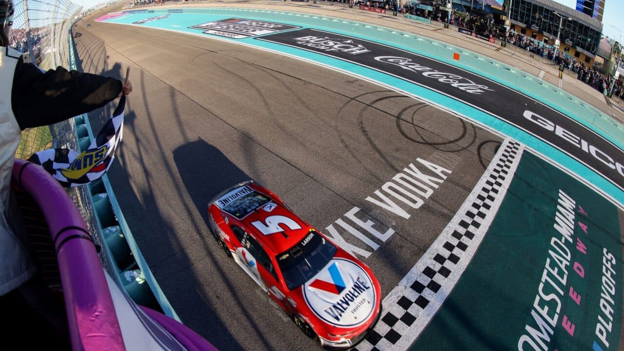 hero image for Larson Plays Playoff Spoiler; Wins at Homestead