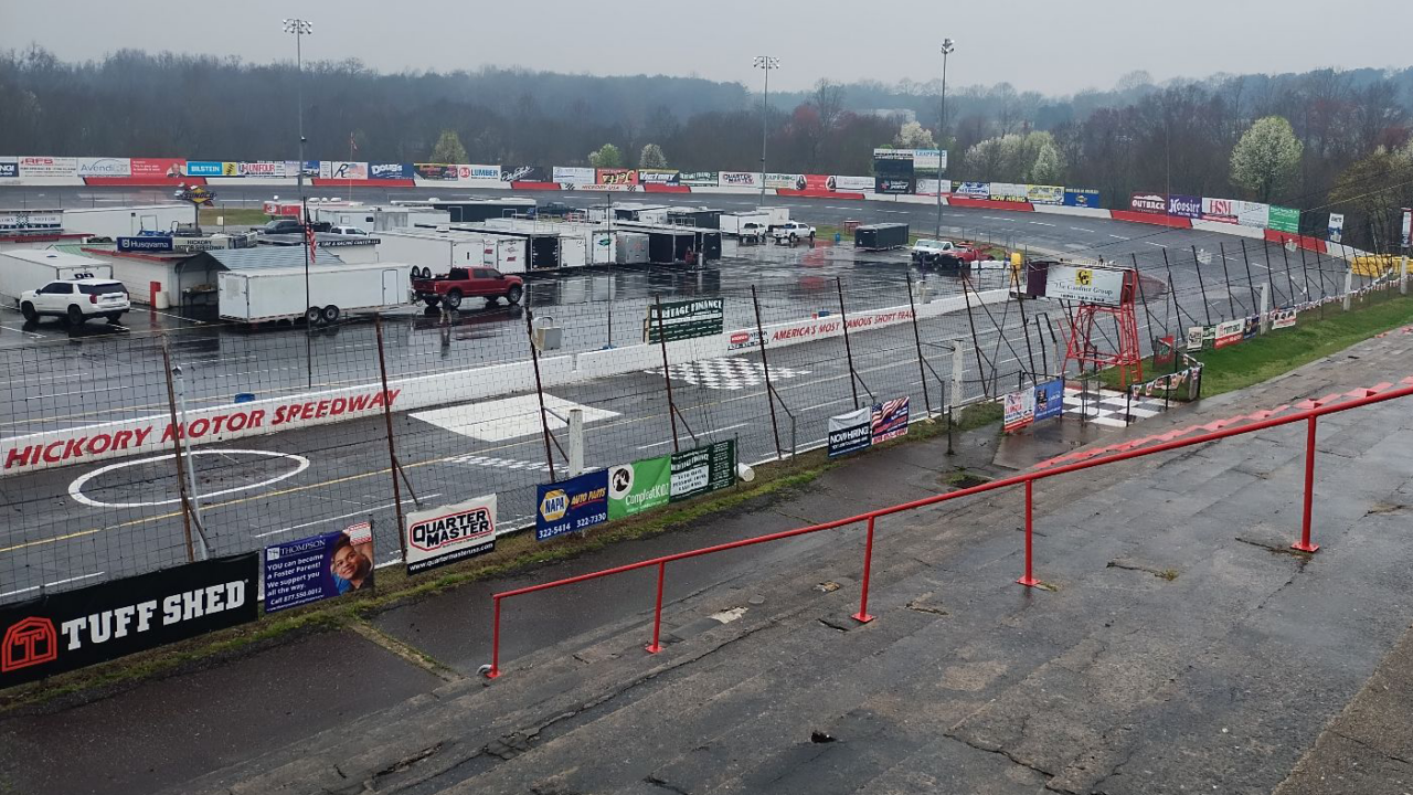 hero image for Inclement Weather Cancels Friday Action at Hickory, Sets Up Double-Header on Saturday