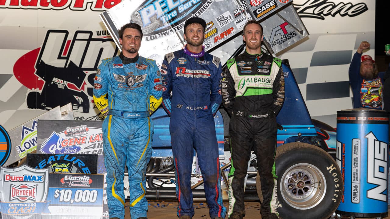 hero image for Jacob Allen, Shark Racing Score Special World of Outlaws Win at Home