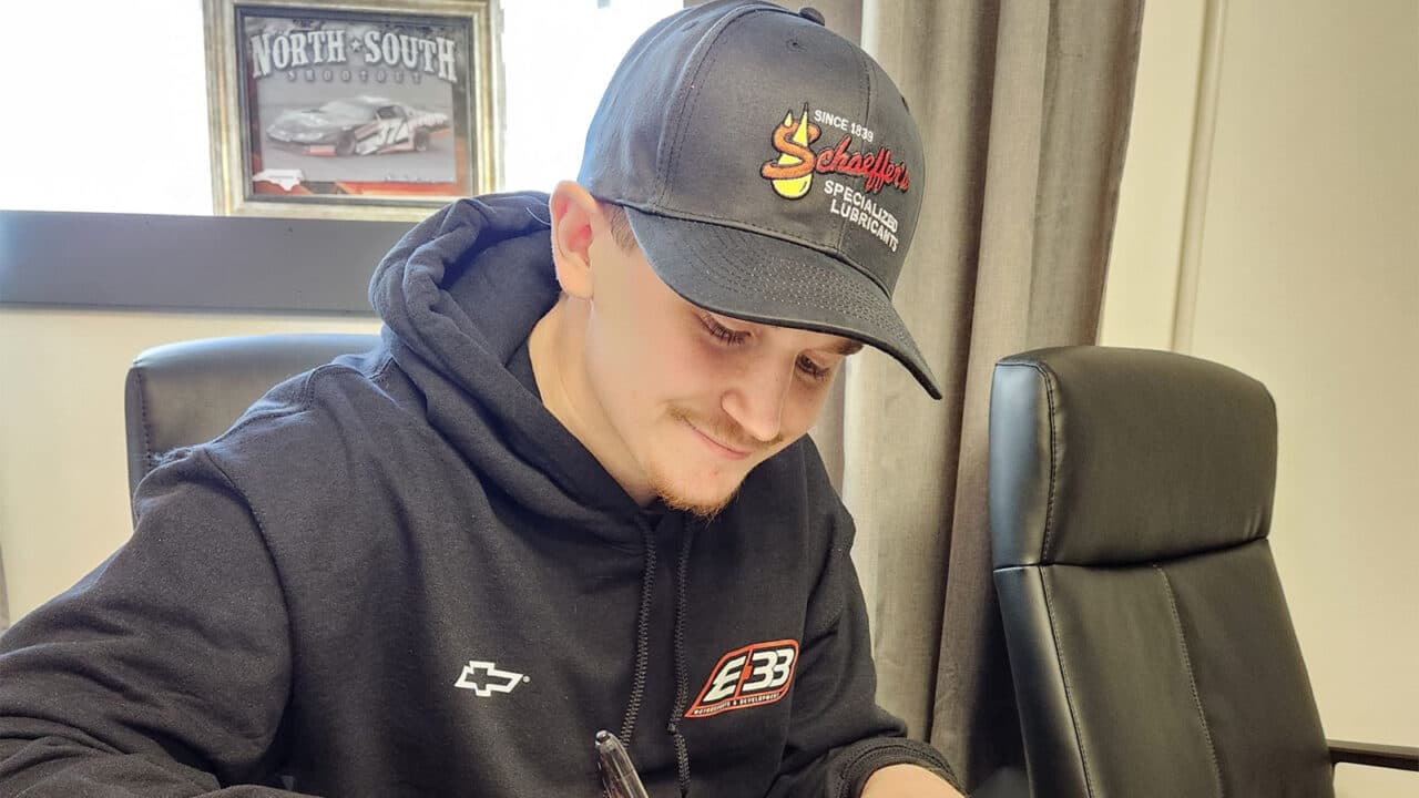 hero image for Max Price Signs with E33 Motorsports for the 2023 CPLMS Season