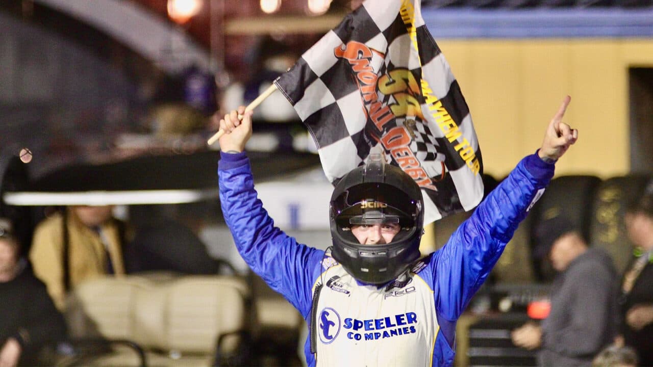 hero image for Stickler Scores the Big Modified Win at Snowball Derby