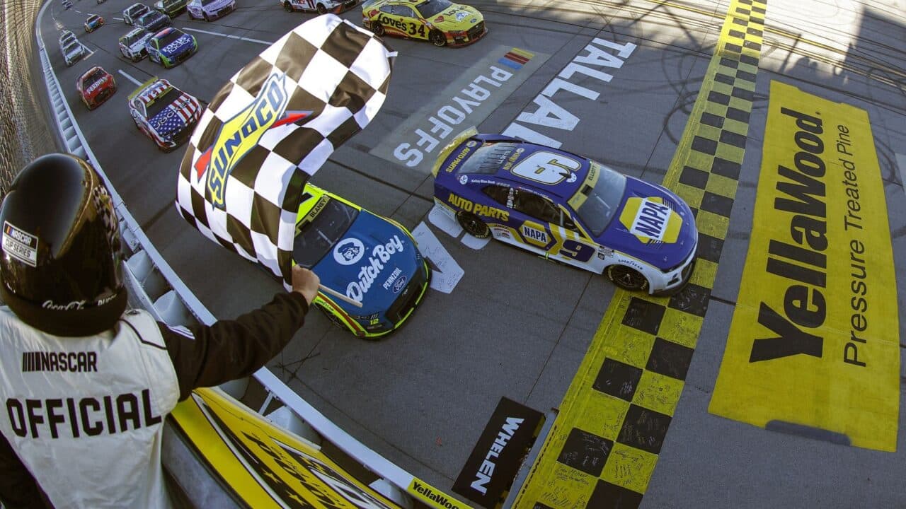 hero image for Elliott Riding Playoff Roller Coaster after Dega Win