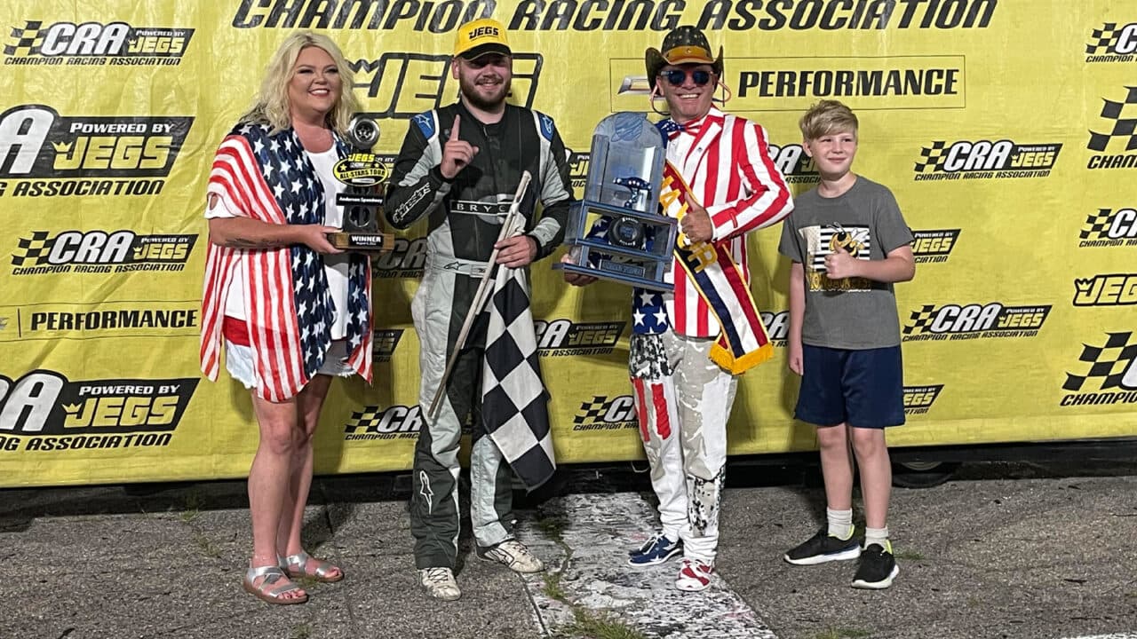 hero image for Naugle Gets First JEGS/CRA All-Stars Tour win at Anderson Speedway Saturday