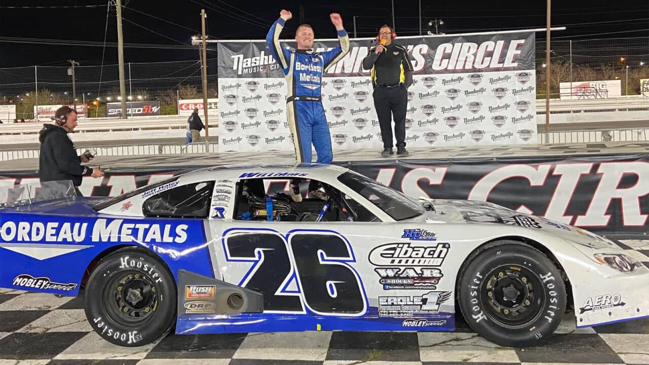 hero image for Cole Williams Goes Flag-to-Flag for Season Opener at Nashville Fairgrounds Speedway