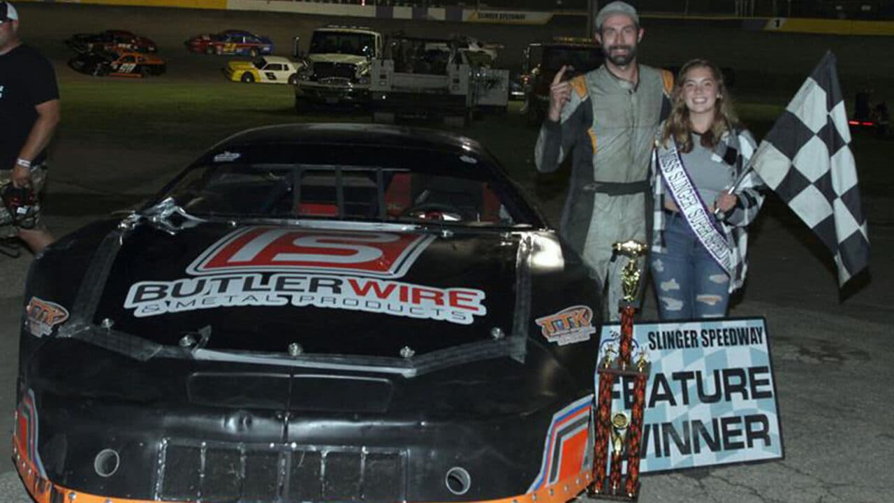 hero image for Schley Scores Pro Late Model Win at Slinger
