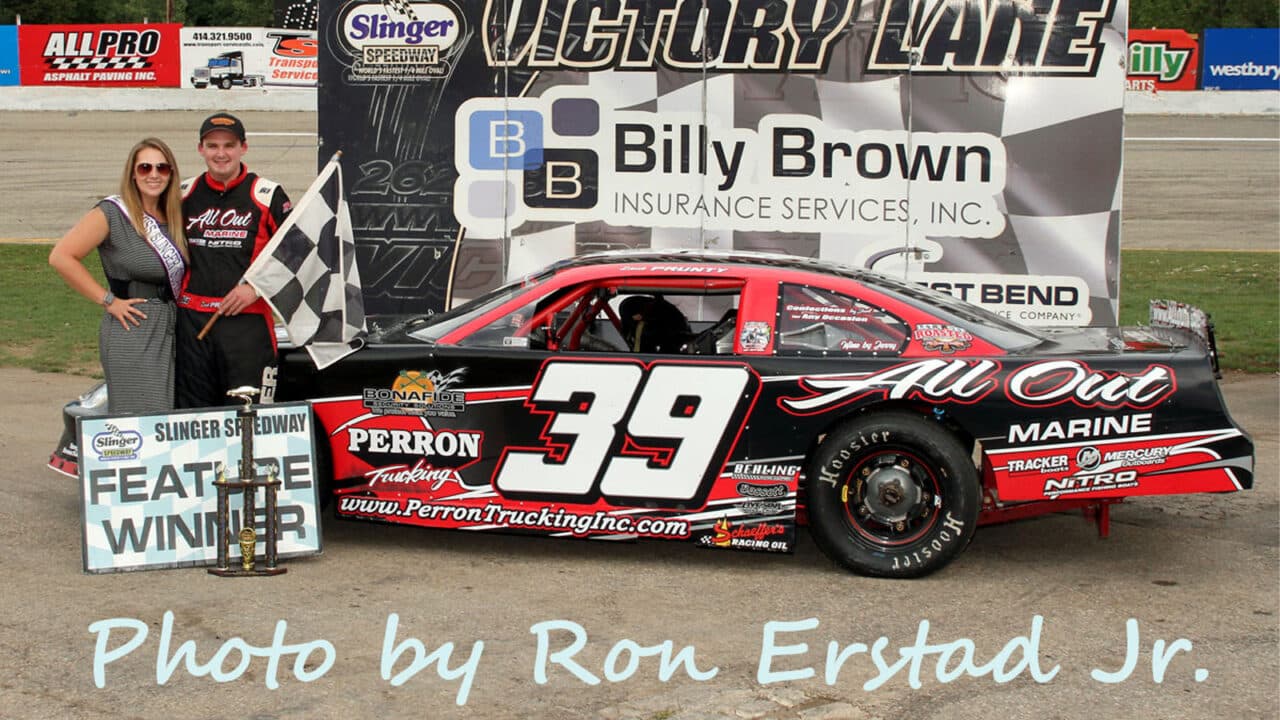 hero image for Zach Prunty Gets First Slinger Feature Victory as Bernhagen is Crowned Champion