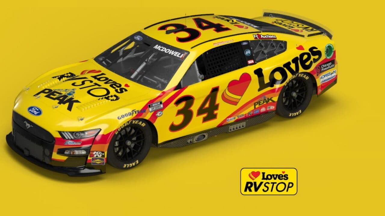 hero image for Love's RV Stop to Sponsor Front Row's Michael McDowell and Zane Smith at Talladega