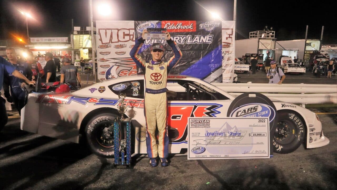 hero image for Jonathan Shafer Breaks Through for CARS Tour Win at Ace