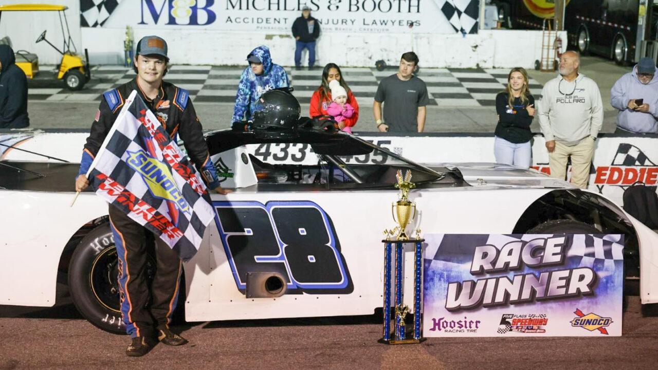 Timothy Watson Wins in Wild Outlaws Finish on Five Flags Opening Night
