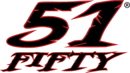 51 Fifty BLACK RED Outline